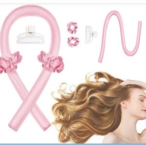 Heatless Curling Rod Headband Ribbon Rollers